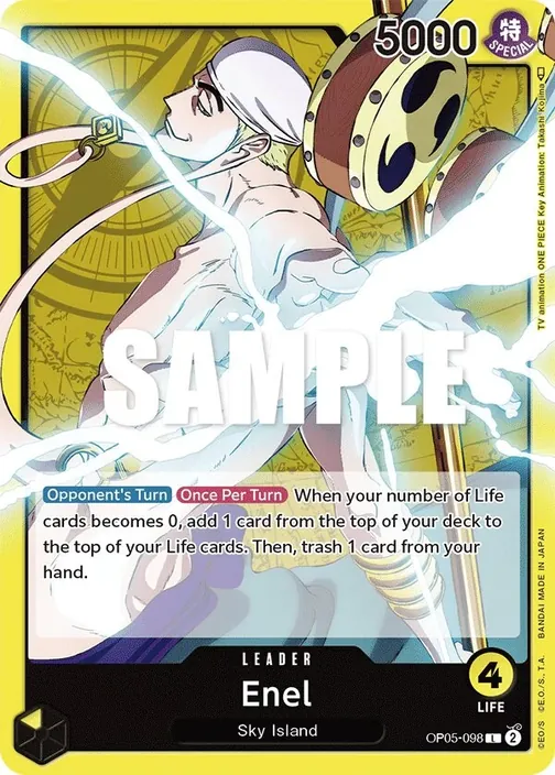 Carte One Piece anglaise OP05-098 Enel