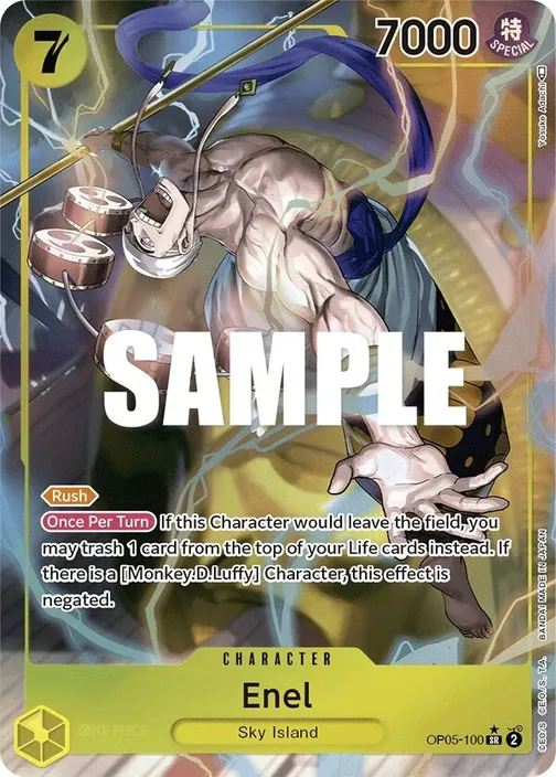 Carte One Piece anglaise OP05-100 Enel (version 2)