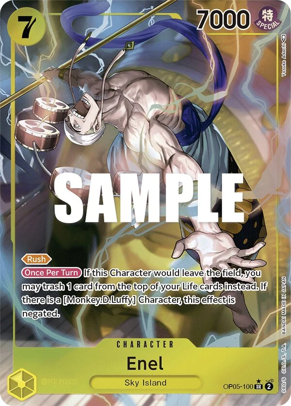 Carte One Piece anglaise Enel OP05-100 SR
