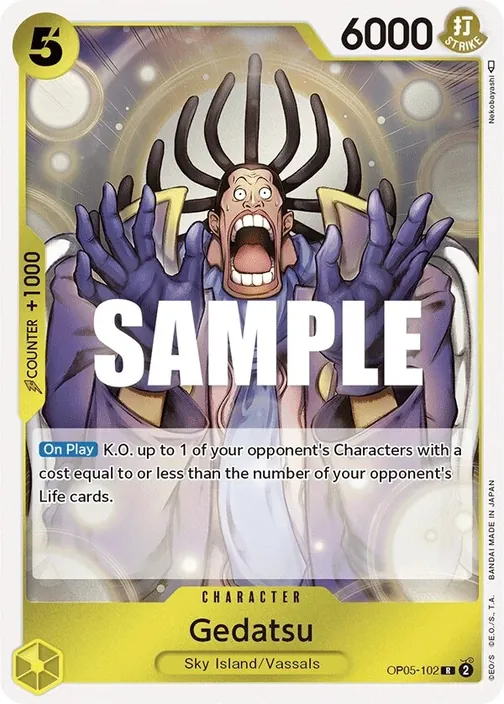 Carte One Piece anglaise OP05-102 Gedatsu