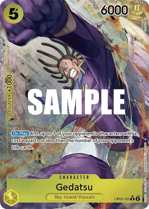 Carte One Piece anglaise OP05-102 Gedatsu (version 2)