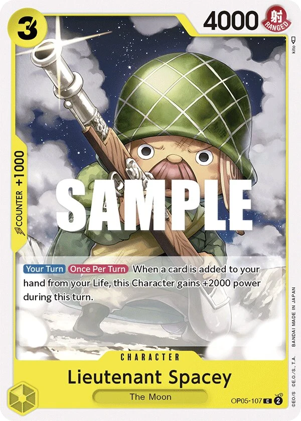 Carte One Piece anglaise Lieutenant Spacey OP05-107 C