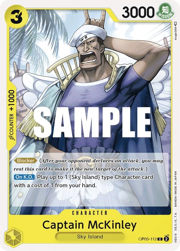 Carte One Piece anglaise Captain McKinley OP05-112 C