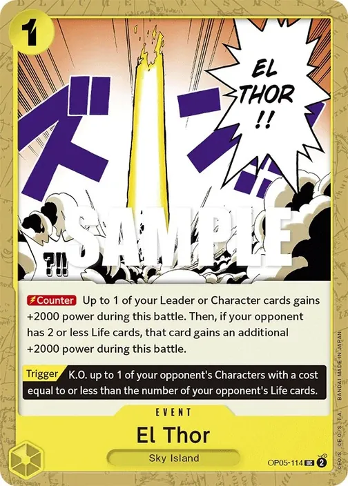 Carte One Piece anglaise OP05-114 El Thor