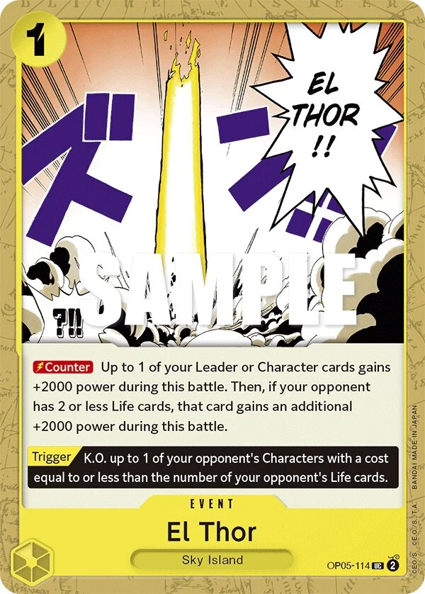 Carte One Piece anglaise El Thor OP05-114 UC