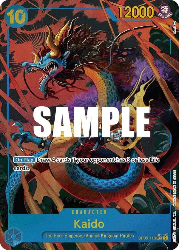Carte One Piece anglaise Kaido OP05-118 SEC
