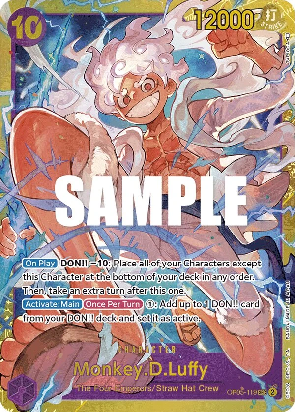 Carte One Piece anglaise Monkey.D.Luffy OP05-119 SEC