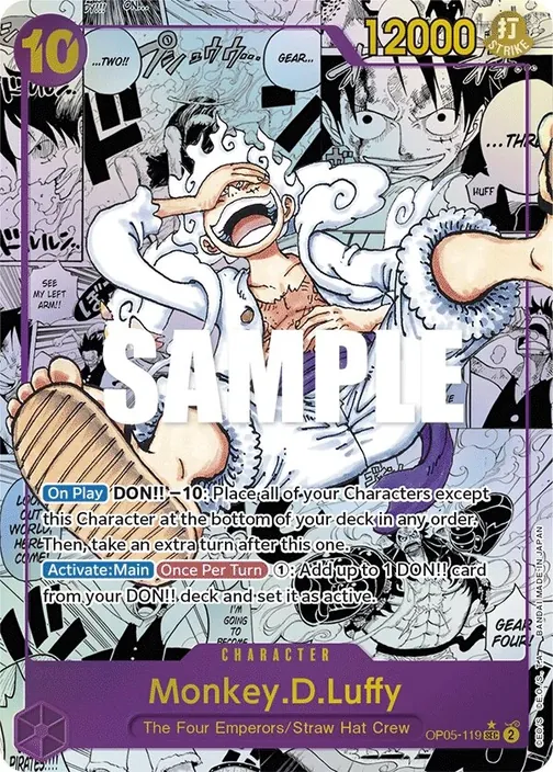 Carte One Piece anglaise OP05-119 Monkey.D.Luffy (version 3)