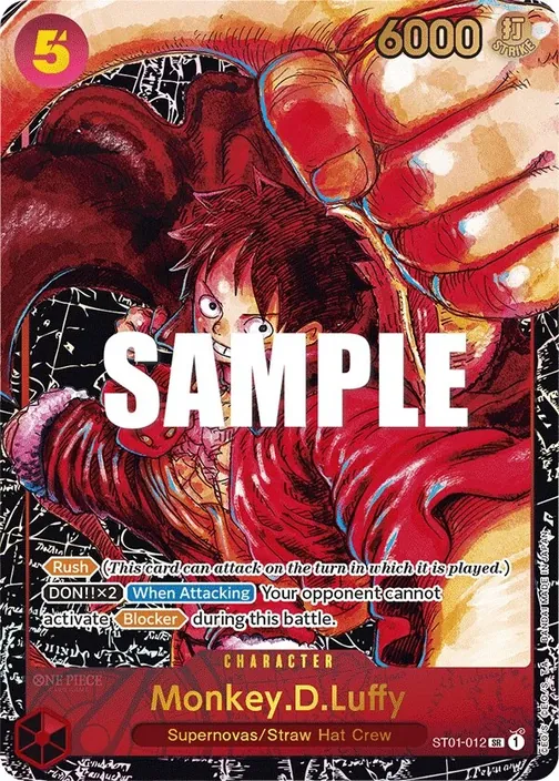 Carte One Piece anglaise ST01-012 Monkey.D.Luffy (version 5)