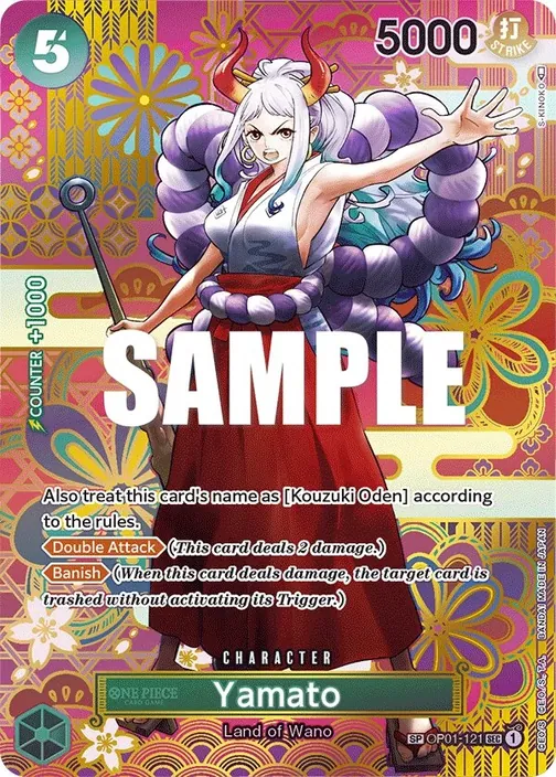 Carte One Piece anglaise OP01-121 Yamato (version 3)
