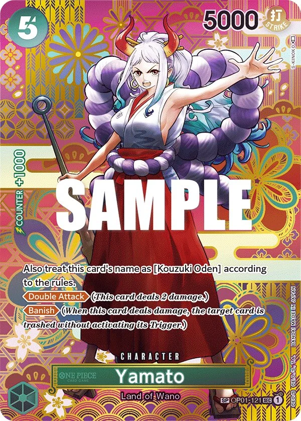Carte One Piece anglaise Yamato OP01-121 SP