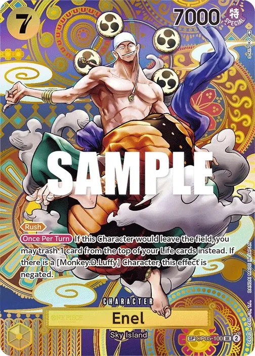 Carte One Piece anglaise OP05-100 Enel (version 3)