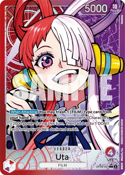 Carte One Piece anglaise OP06-001 Uta (version 2)