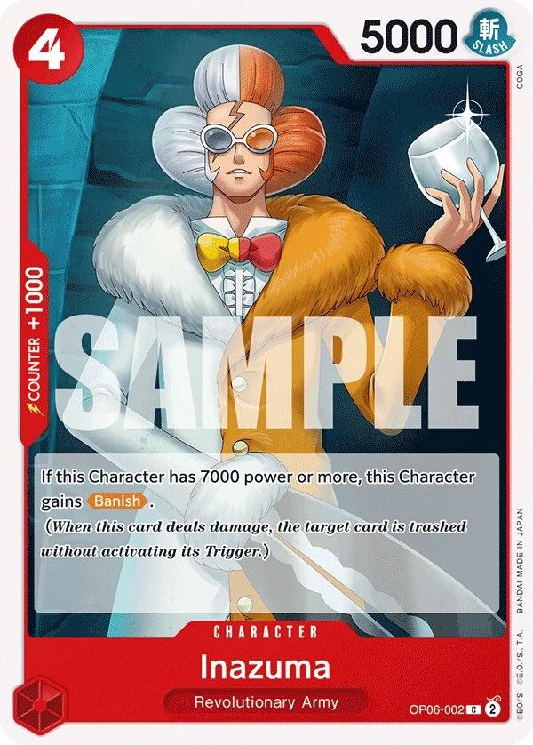 Carte One Piece anglaise Inazuma OP06-002 C