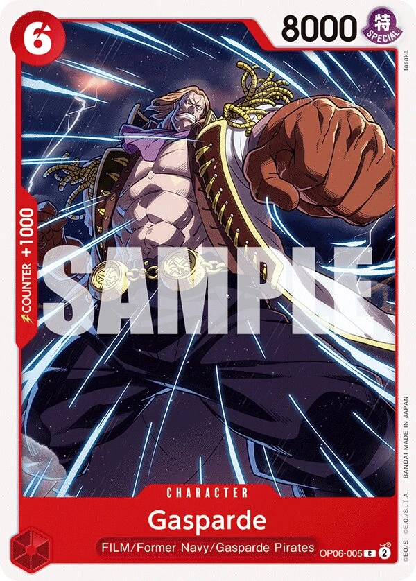 Carte One Piece anglaise Gasparde OP06-005 C