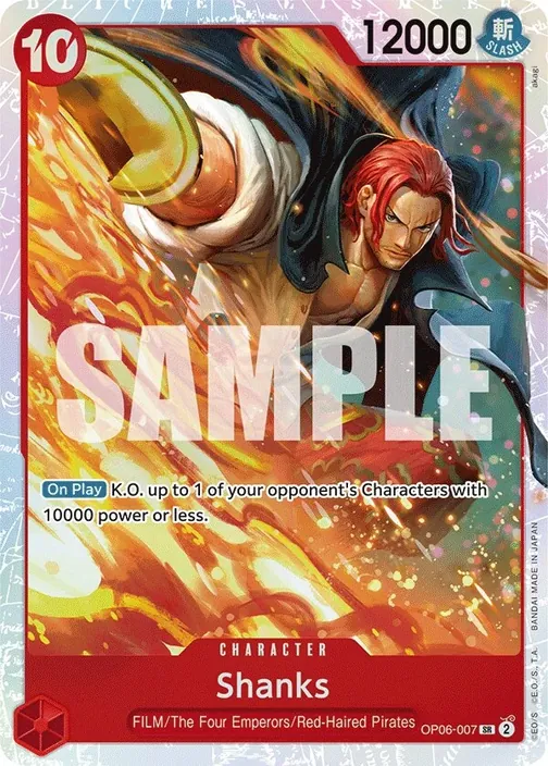 Carte One Piece anglaise OP06-007 Shanks