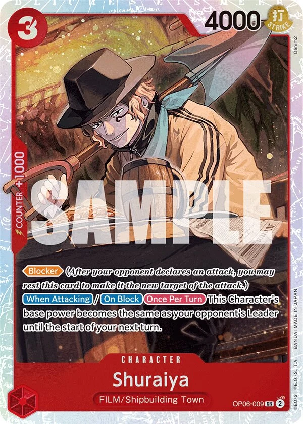 Carte One Piece anglaise Shuraiya OP06-009 SR