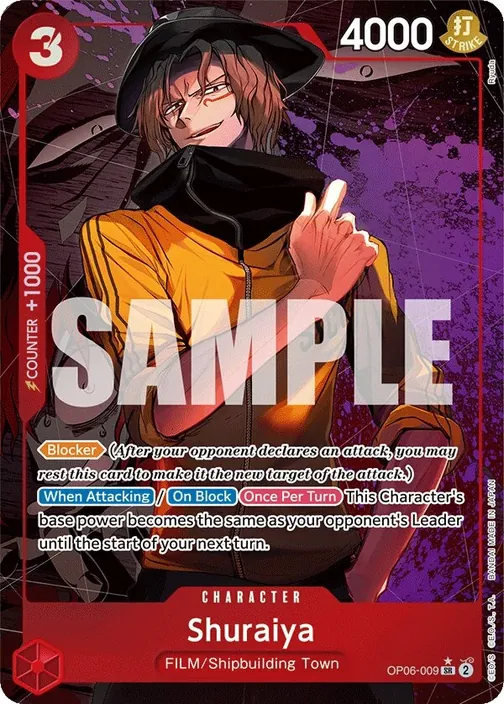 Carte One Piece anglaise OP06-009 Shuraiya (version 2)