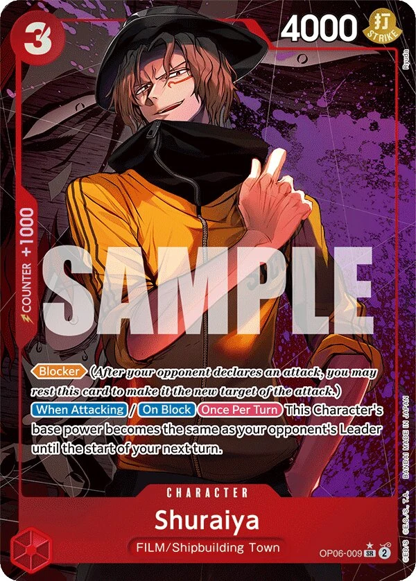 Carte One Piece anglaise Shuraiya OP06-009 SR