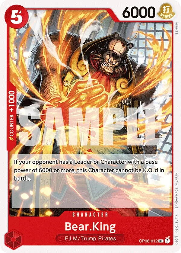 Carte One Piece anglaise Bear.King OP06-012 UC
