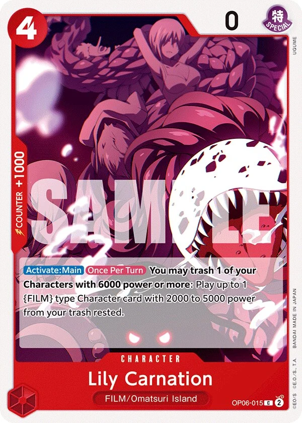 Carte One Piece anglaise Lily Carnation OP06-015 C