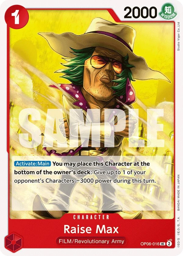 Carte One Piece anglaise Raise Max OP06-016 UC