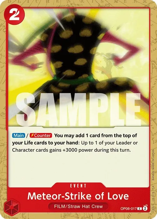 Carte One Piece anglaise OP06-017 Meteor-Strike of Love