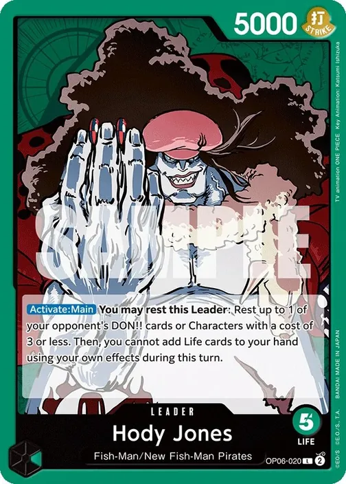 Carte One Piece anglaise OP06-020 Hody Jones