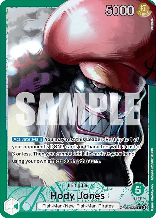 Carte One Piece anglaise OP06-020 Hody Jones (version 2)