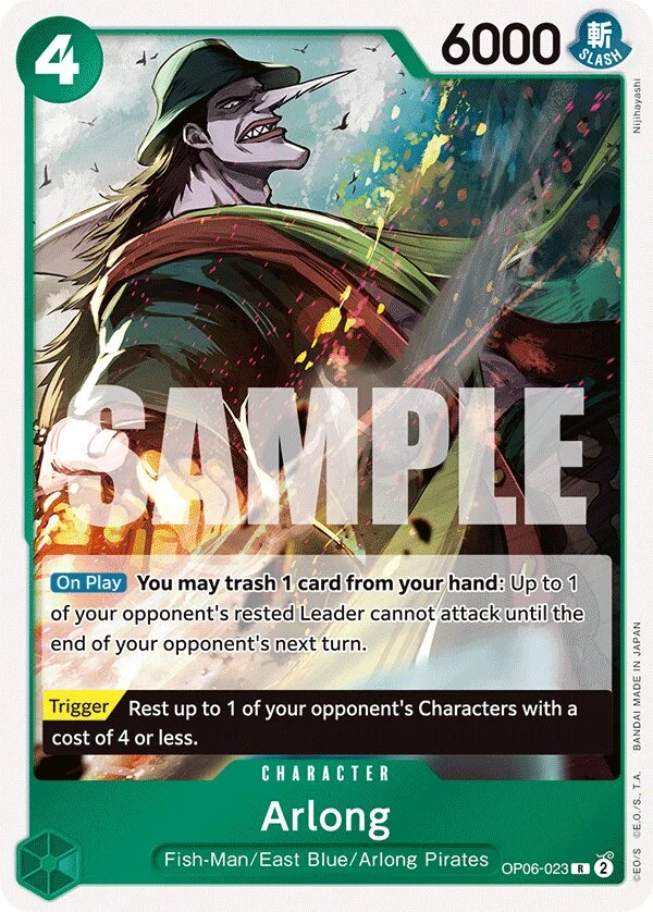 Carte One Piece anglaise Arlong OP06-023 R