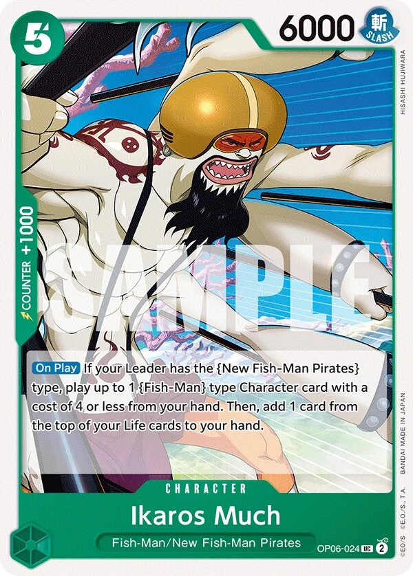 Carte One Piece anglaise Ikaros Much OP06-024 UC
