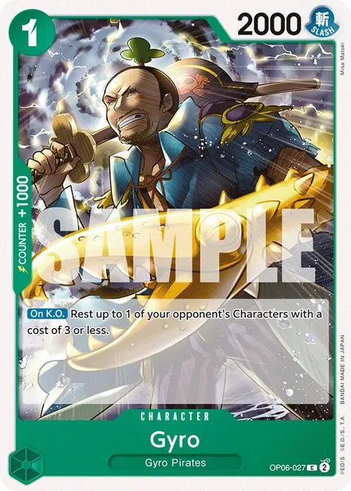 Carte One Piece anglaise OP06-027 Gyro