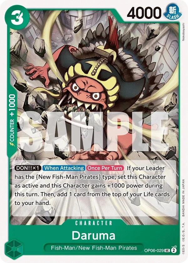 Carte One Piece anglaise Daruma OP06-029 UC