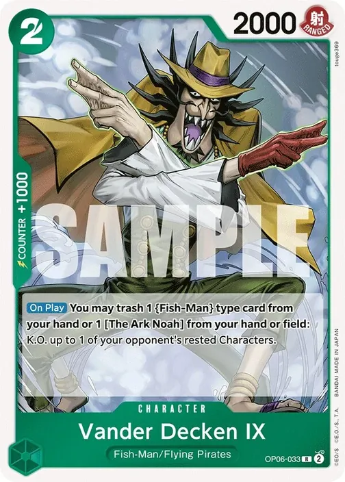 Carte One Piece anglaise OP06-033 Vander Decken IX