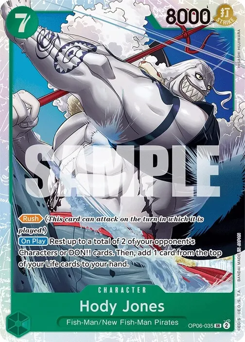 Carte One Piece anglaise OP06-035 Hody Jones