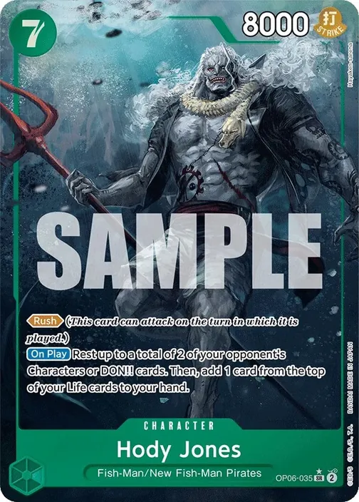 Carte One Piece anglaise OP06-035 Hody Jones (version 2)