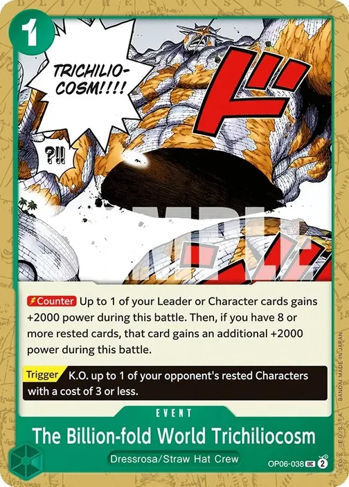 Carte One Piece anglaise OP06-038 The Billion-fold World Trichiliocosm