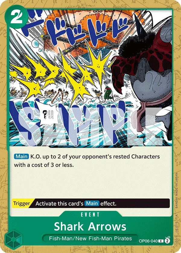 Carte One Piece anglaise Shark Arrows OP06-040 C