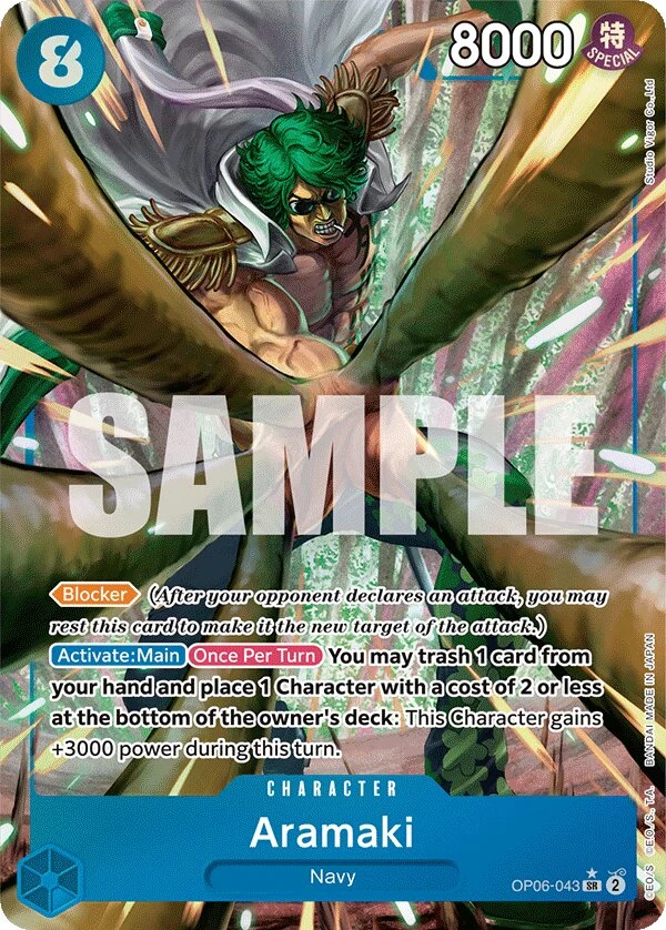 Carte One Piece anglaise Aramaki OP06-043 SR