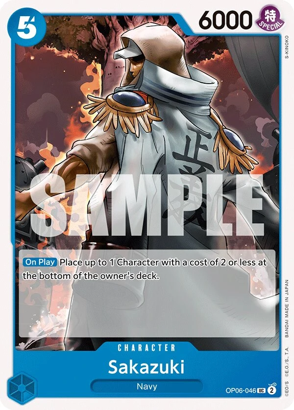 Carte One Piece anglaise Sakazuki OP06-046 UC