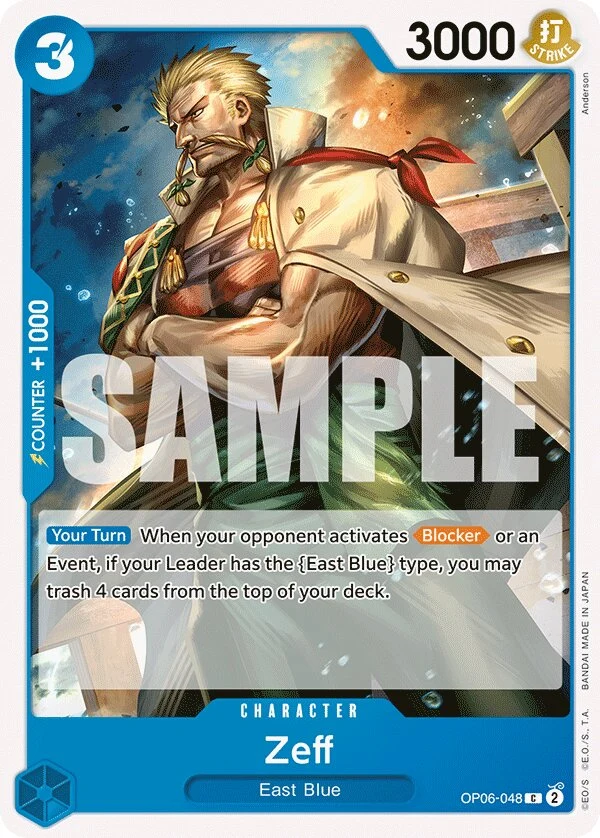 Carte One Piece anglaise Zeff OP06-048 C