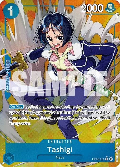 Carte One Piece anglaise OP06-050 Tashigi (version 2)