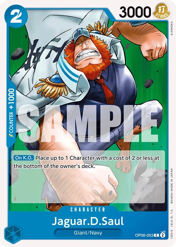 Carte One Piece anglaise Jaguar.D.Saul OP06-053 C