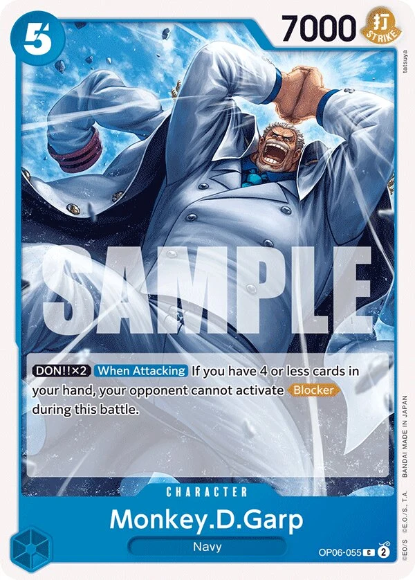 Carte One Piece anglaise Monkey.D.Garp OP06-055 C