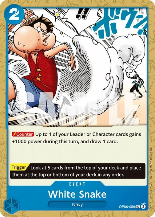 Carte One Piece anglaise OP06-059 White Snake