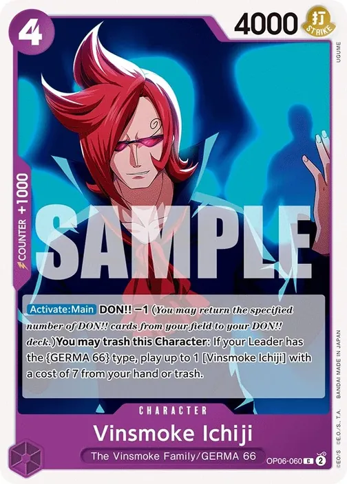 Carte One Piece anglaise OP06-060 Vinsmoke Ichiji
