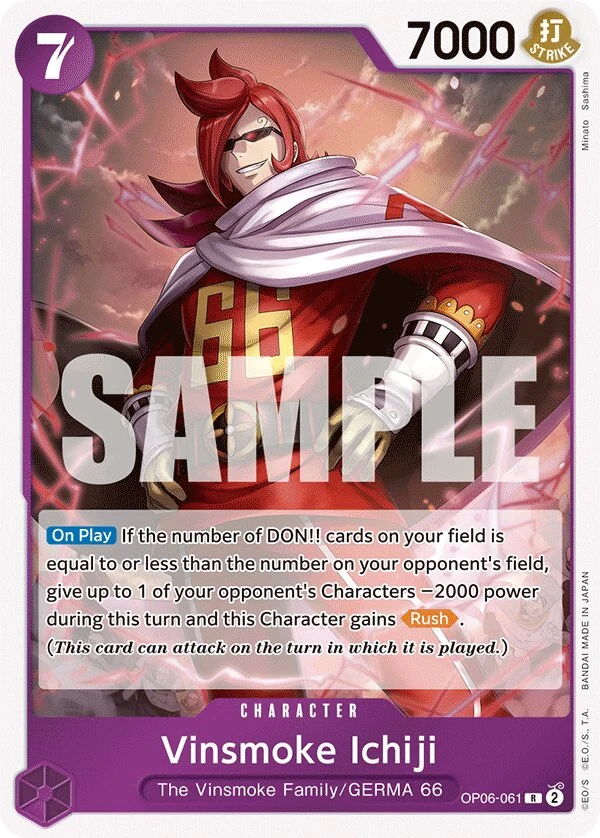 Carte One Piece anglaise Vinsmoke Ichiji OP06-061 R