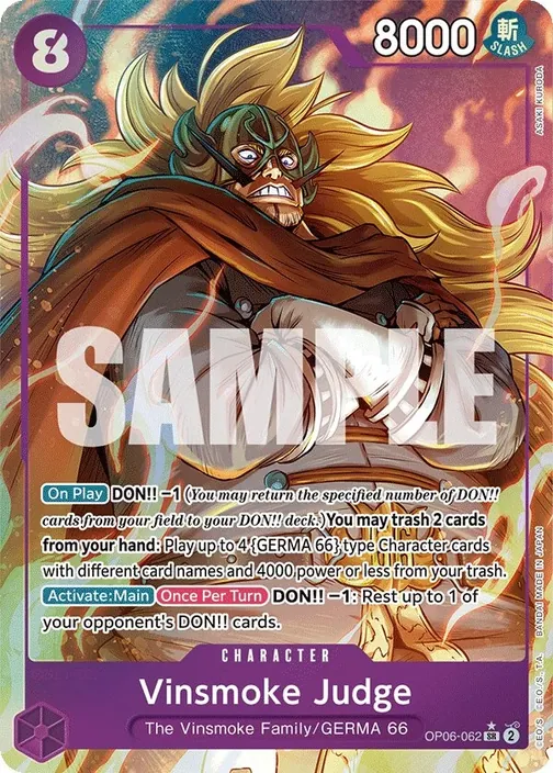 Carte One Piece anglaise OP06-062 Vinsmoke Judge (version 2)