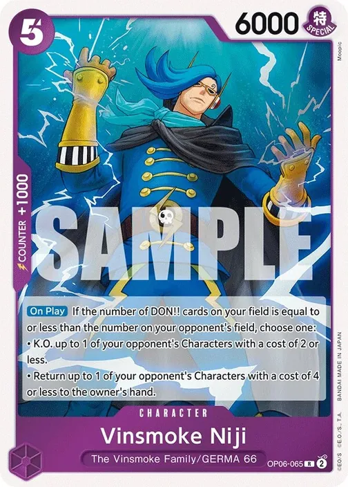 Carte One Piece anglaise OP06-065 Vinsmoke Niji