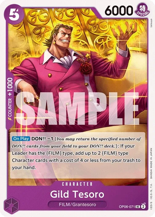 Carte One Piece anglaise OP06-071 Gild Tesoro
